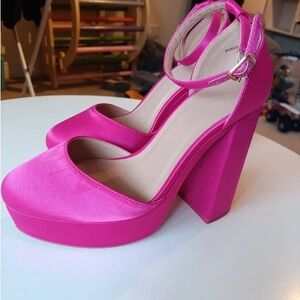 New Look Hot Pink Block Heels